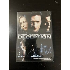 Deception DVD 2008 Hugh Jackman Ewan McGregor Michelle Williams Thriller Movie